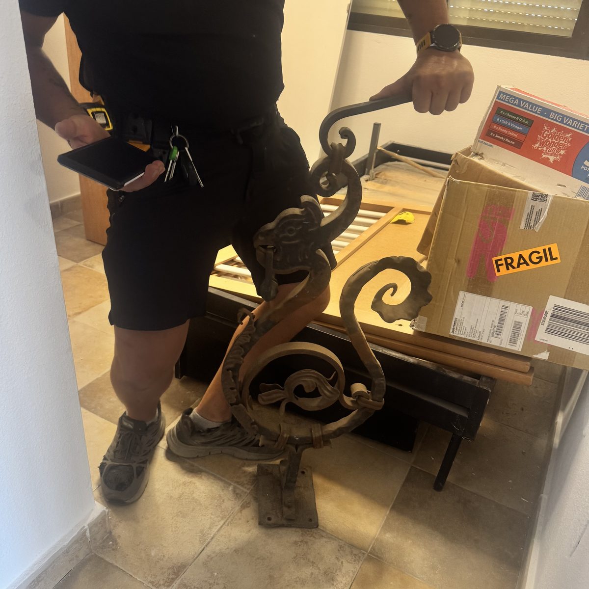 Barandilla antes de restaurar