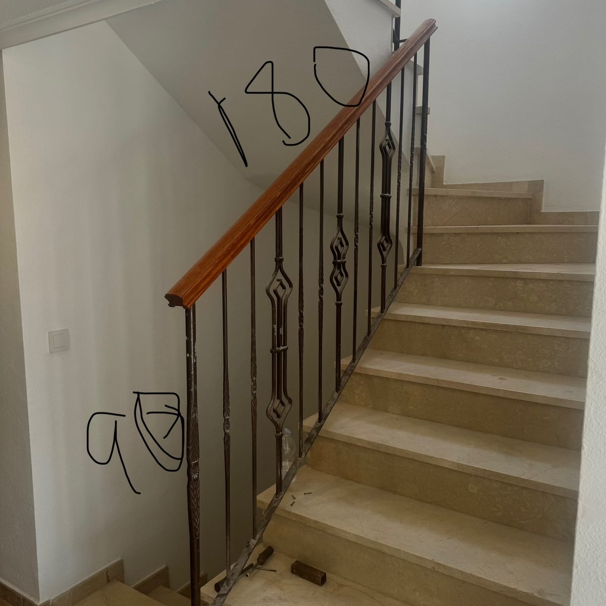 Barandilla antes de restaurar