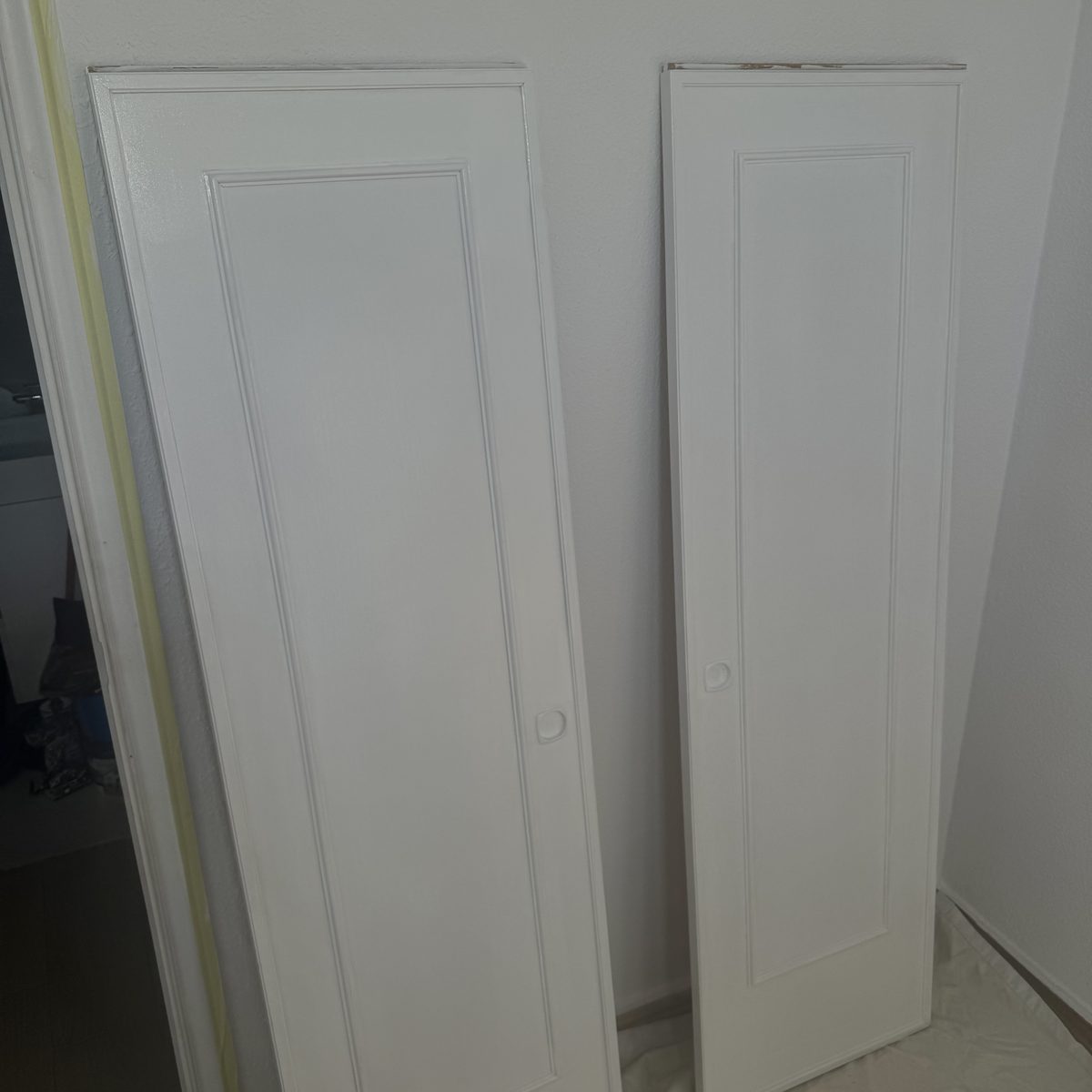 Puertas madera antes de instalar