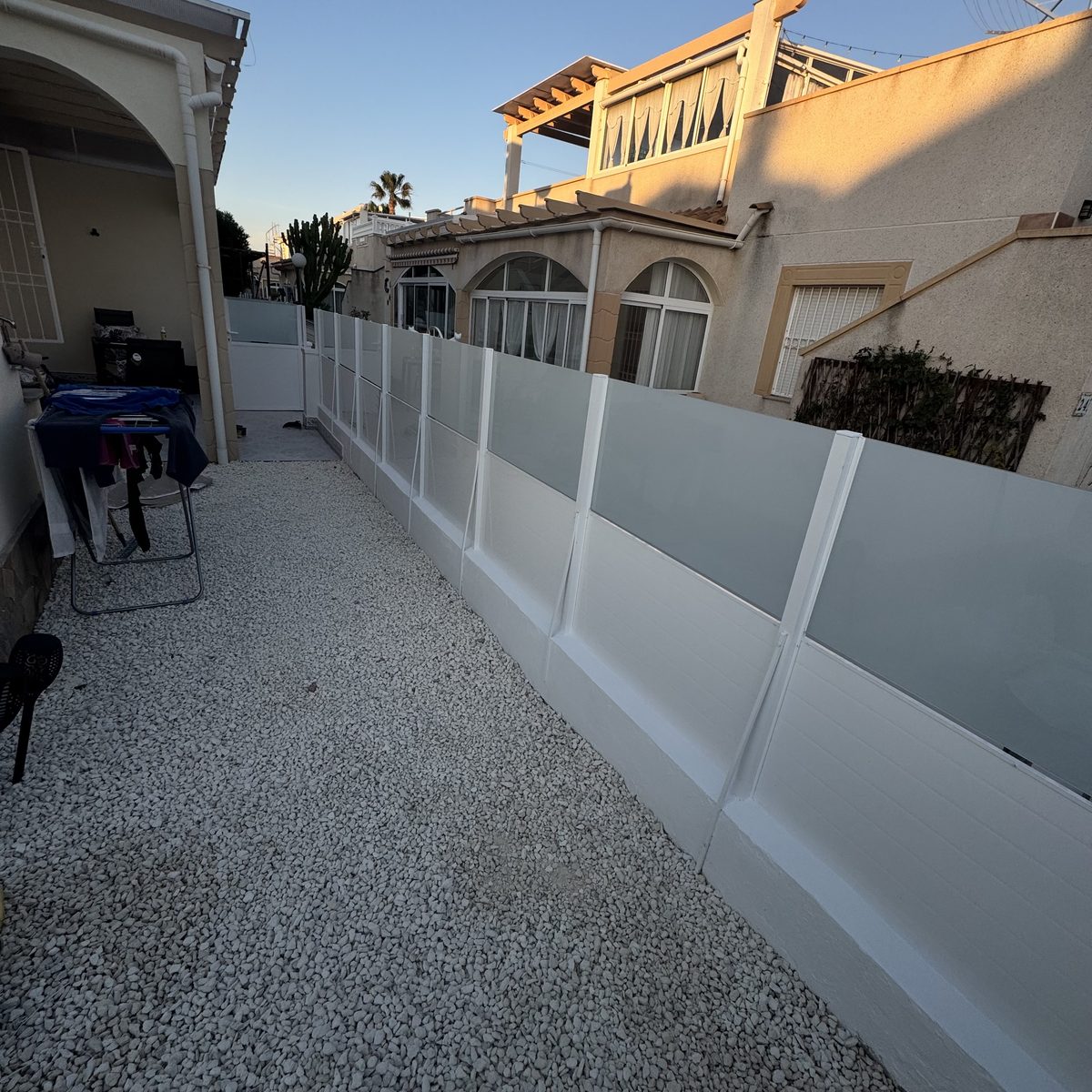 Valla terminada vista interior